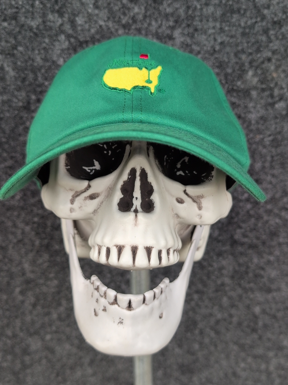 New Masters Golf Hat Mens Green Logo Adjustable Strap Stretch Golf Performance